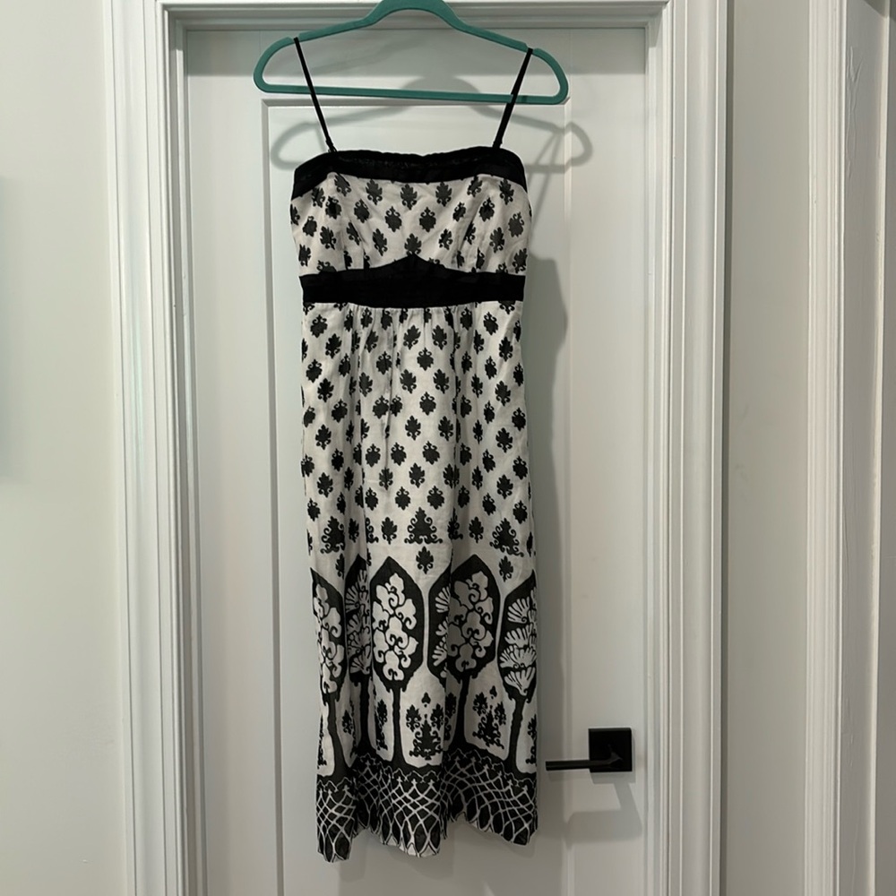 Maeve black and white dress size 8